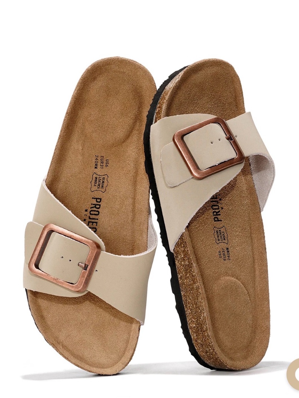 Project Cloud Women’s Leather Slide Sandal 7.5 NEW